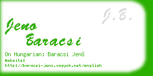 jeno baracsi business card